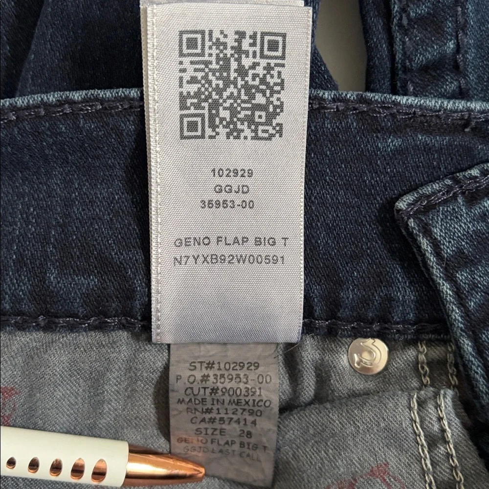 True Religion Men’s Jeans Flap Big T Geno Relaxed Slim Jeans New size 28